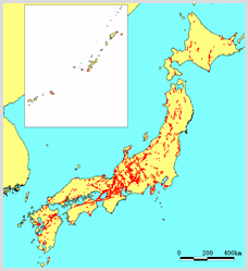 活断層が多く、巨大内陸直下型の地震に襲われやすい地方