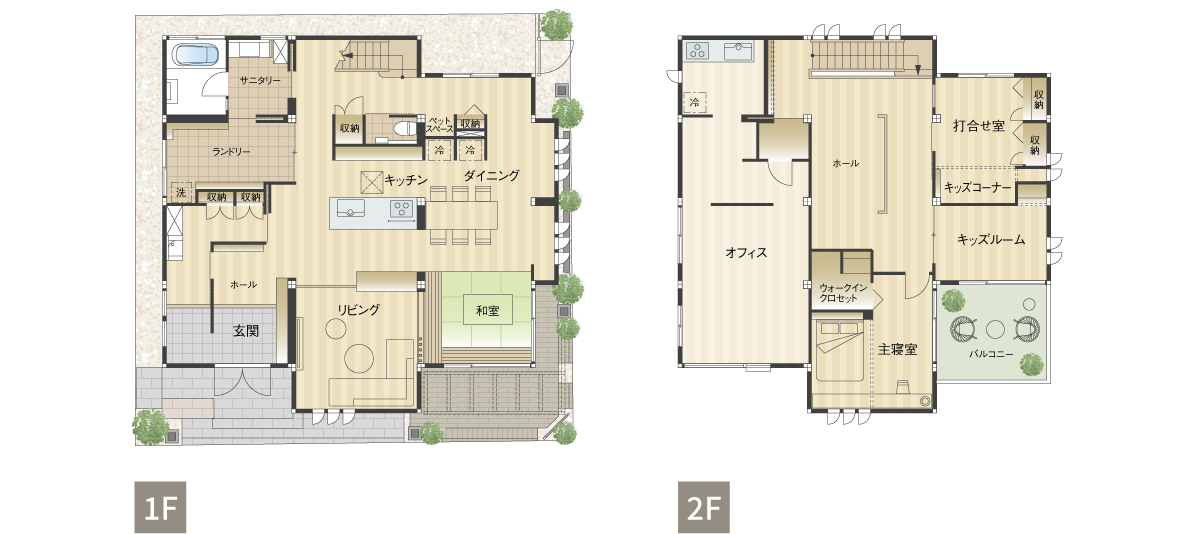 岐阜県庁前展示場パルフェ間取り図