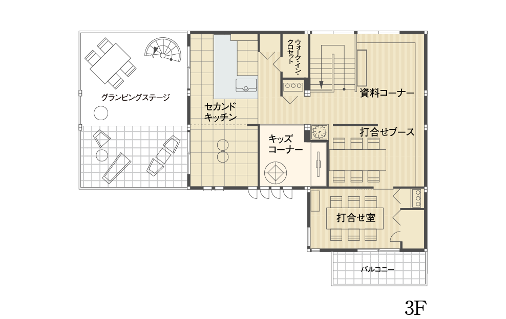 岐阜県庁前デシオ展示場／間取り図3F