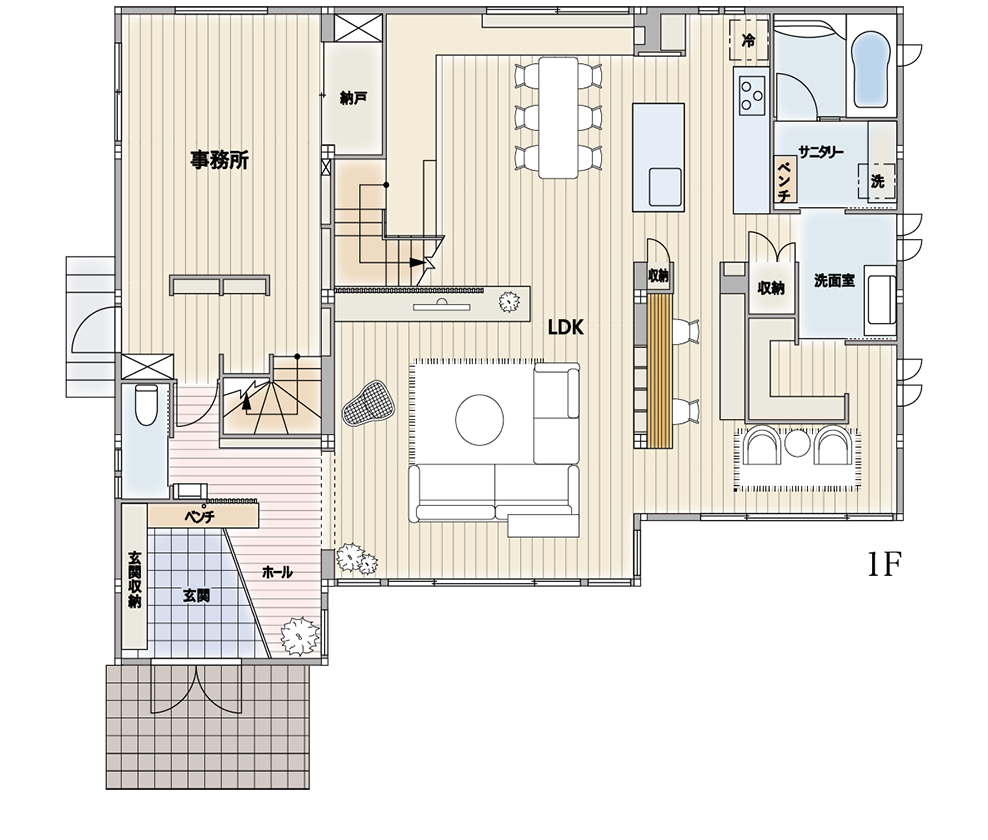 津ハイム展示場／間取り図1F