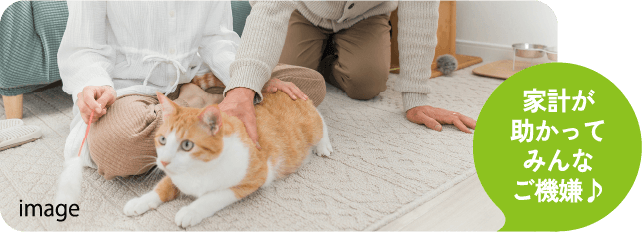 室内にペットがいるイメージ