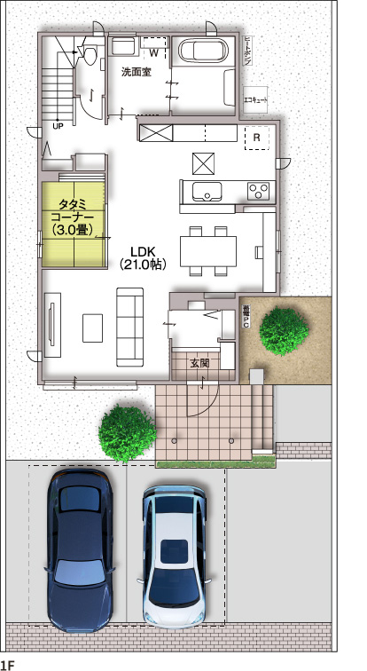 宿泊棟間取り図1F