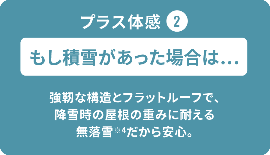 プラス体感２／もし積雪があった場合は…