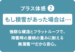 プラス体感２／もし積雪があった場合は…